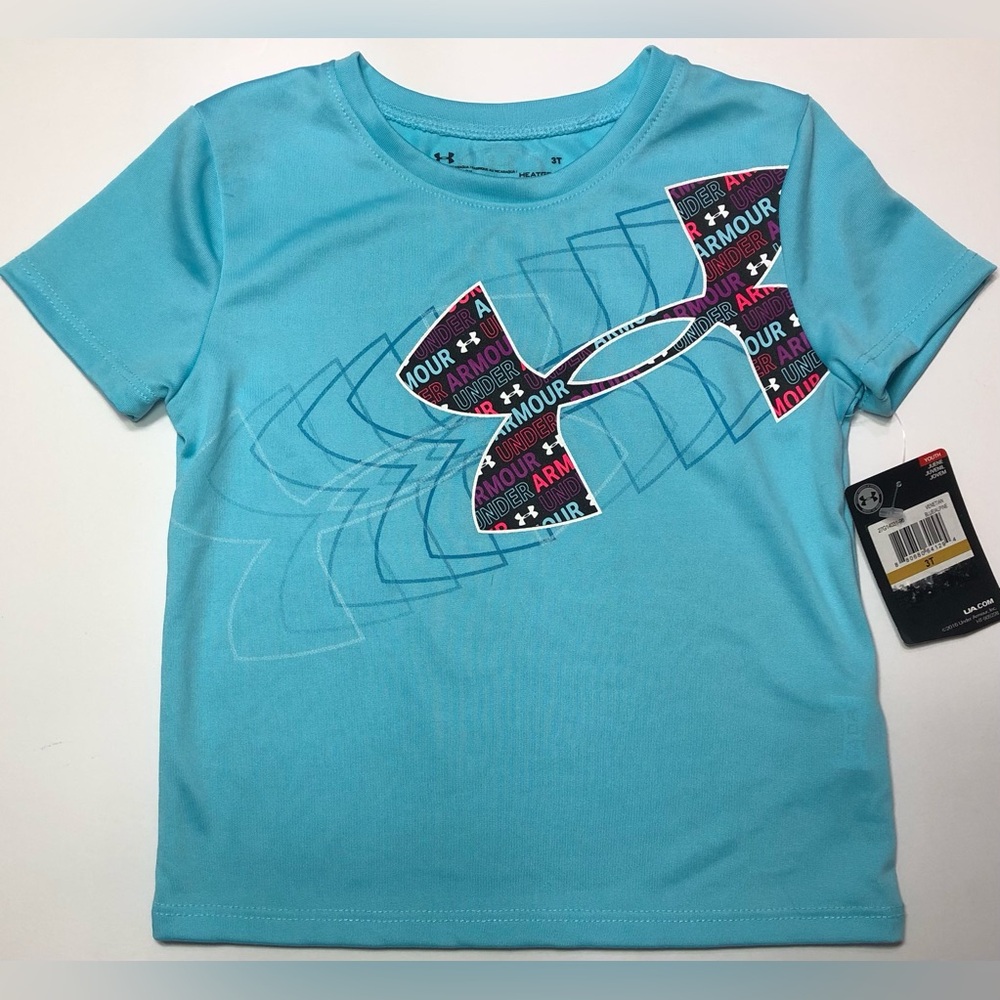 Under Armour Athletic Tee UA 3 D Girls Shirt Sports Active Wear Top Heatgear